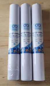 Diamond Dotz WHITE DOTZ FABRIC 12"x19" Roll Lot of 3 DDA 070 Non Adhesive - Picture 1 of 3