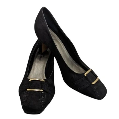 Tacón bloque de gamuza Ros Hommerson vintage para mujer, talla 7,5 Foto 1 de 4