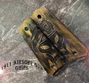 1911 Handgriffe 3D-gedruckt Airsoft Panel Set mit Schädelmuster - Bild 1 von 6