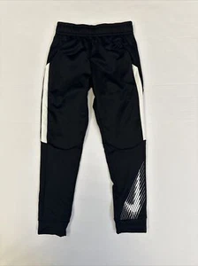 Nike sweatpants BOYS -S black slim fit joggers fleece logo spellout swoosh - Picture 1 of 4