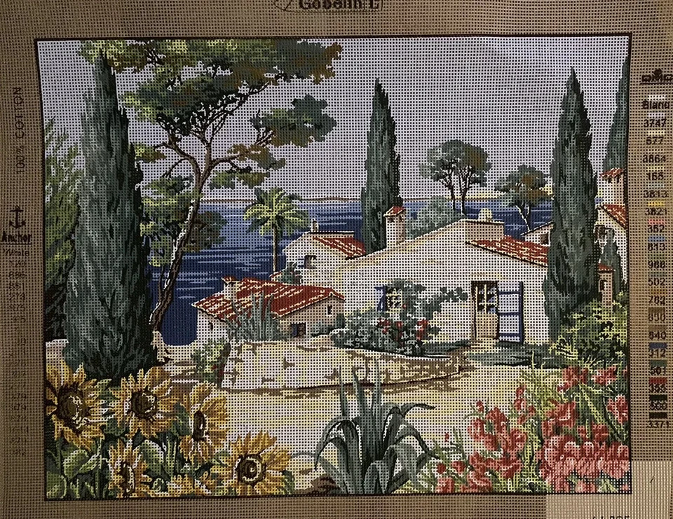 Printed needlepoint canvas 50x60 Cm Gobelin L Sea Side Canvas Only - Image 1 of 1