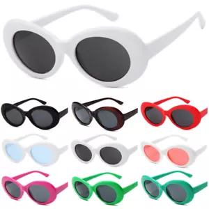 Kurt Cobain White Clout Goggles Sunglasses Colour Rapper Oval Shades Fancy - Picture 1 of 17