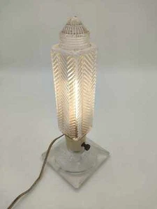 Vtg. Art Deco Bullet Skyscraper Vanity Boudoir Lamp - Paulding Socket - C/1930's - Picture 1 of 13