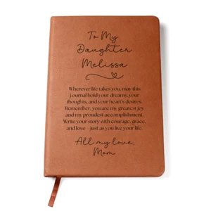 Personalized Leather Journal for Daughter | Keepsake Diary from Mom | Unique Mot - Picture 1 of 10