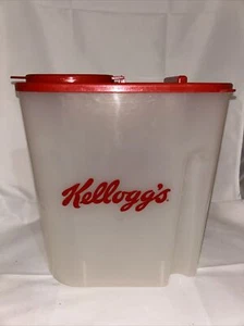 Vintage 1996 Kellogg’s Kunststoff Müsli Lebensmittel Behälter Rot Top - Bild 1 von 6
