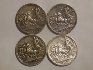 serie completa 2 lire 1914 1915 1916 1917 argento - Bild 1 von 2