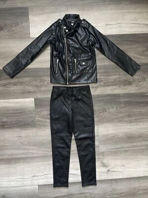 Sandy Grease Niño T-Birds Chaqueta Imitación Cuero Pantalones Disfraz Halloween Talla 10 Foto 1 de 4