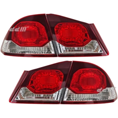 Nuevas luces traseras con reflector 4 piezas para Honda Civic FD FD2 tipo R 2009-11 Foto 1 de 2