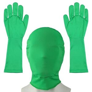 Chromakey Green Screen Gloves Hood Chroma Key Green Glove Hood Invisible Effe...