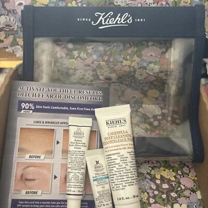Kiehl's Calendula cleansing 30ml Retinol Micro Dose 10ml UV Gel 5 & Gift Bag BN - Picture 1 of 4