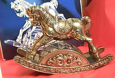 Wallace Silversmiths Silverplated Musical Rocking Horse NEW IN BOX "Toyland"