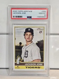 Topps Heritage Jackson Jobe #389 2025 PSA 10 GEM MT Detroit Tigers novato POP 3 - Imagen 1 de 2