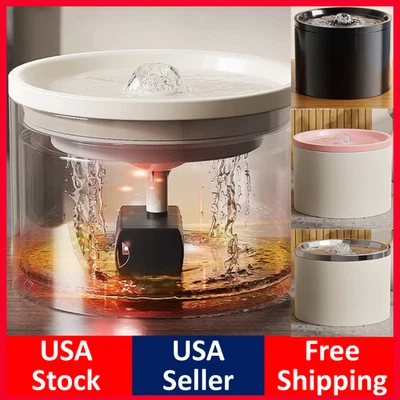 Fuente de agua de cerámica para perros gatos mascotas fuente de agua dispensador automático de agua Foto 1 de 4