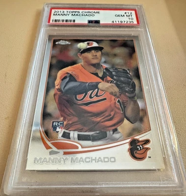 Manny Machado 2013 Topps Chrome Rookie #12 PSA GEMA COMO NUEVO 10 RC Foto 1 de 2