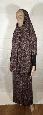 Mujeres Vestido de Oración Musulmán de Dos Piezas Hiyab Bufanda Islámica Abaya Vestido Largo Completo Foto 1 de 4