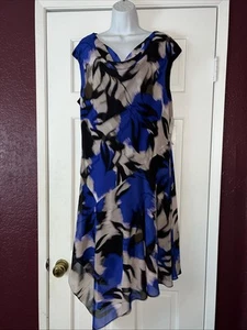 Adrianna Papell Dress 16 Sleeveless Hi-Low Lined - Picture 1 of 10