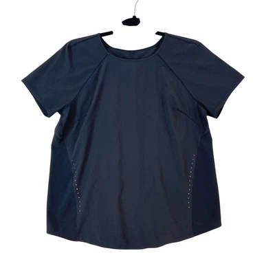 Lululemon Lightweight Stretch Running Shirt Short Sleeve Women's Sz 8 Black - Image 1 of 4