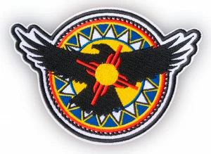 Soaring Eagle silhouettierte schamanische Stickerei Aufnäher siehe Video - Bild 1 von 3