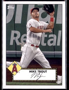 2021 Topps 1952 Topps Redux #T52-27 Mike Trout Los Angeles Angels - Picture 1 of 2