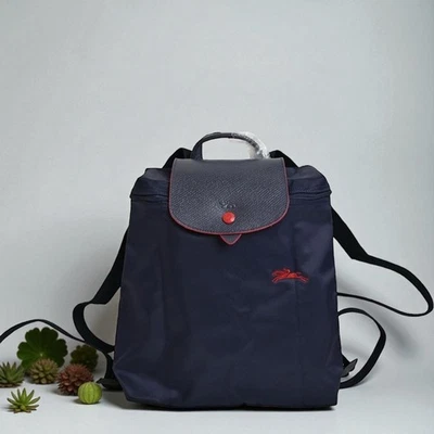 Longchamp Le Pliage Nylon Leather Backpack Navy Unused from Japan - Image 1 of 4