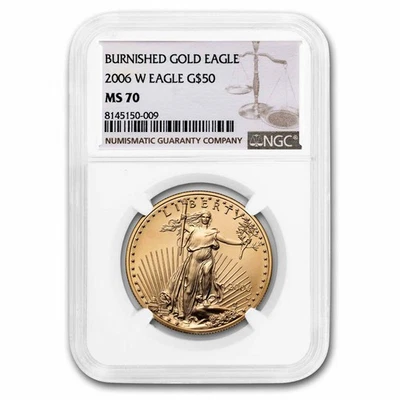 2006-W 1 oz Burnished Gold Eagle MS-70 NGC - Image 1 of 3