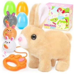 Plush Bunny Easter Toys for Kids,Interactive Bunny with Sounds,Can Walk,Wag - Picture 1 of 7