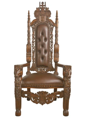 Silla trono semental de madera maciza (2 sillas y mesa auxiliar). ¡Precio de sorteo! Foto 1 de 4