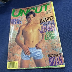 VINTAGE UNCUT MAGAZINE APRIL 1990 GAY INTEREST Twink Rare Nude - Picture 1 of 2