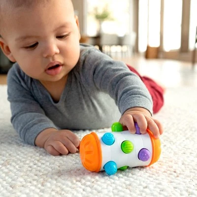 Fat Brain Toys Rolio Sensory Tummy Time and Rattle Toy for Babies (FA434-1) - Image 1 of 3