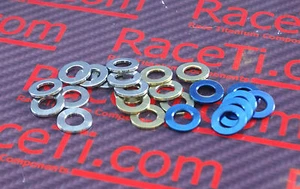 Titanium M5 Washers- Blue, Gold, Natural- Gr 5 aerospace alloy , CNC machined - Picture 1 of 1