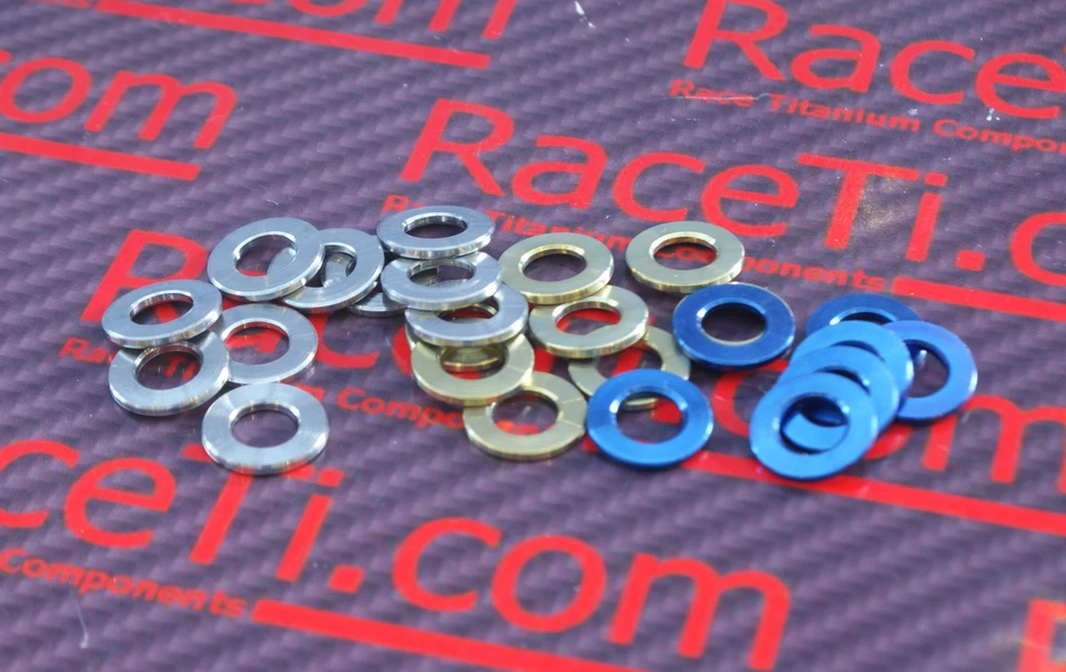 Titan M5 Unterlegscheiben - blau, gold, natürlich - Gr 5 Luft- und Raumfahrtlegierung, CNC-bearbeitet - Bild 1 von 1