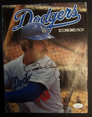Ron Cey Los Angeles Dodgers Signed 1977 Scorecard Magazine JSA Authenticated - Image 1 of 2