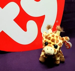 TY Beanie Babies Collection # 41199 Melocotones Jirafa 6" Peluche NUEVO con ETIQUETAS NOS - Imagen 1 de 8