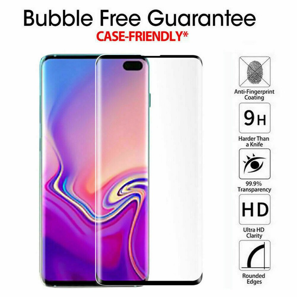 For Samsung Galaxy S10 Plus S9 S8 PLUS 3D Tempered Glass Screen Protector Curved