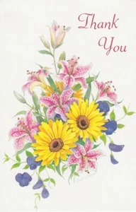 Packet of 6 Floral Thank You cards + envelopes - with Bible text - EB8314 - Picture 1 of 2