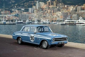 Retro Vauxhall 1962 Vintage Car Blue High Res Wall Decor Print Photo Poster - Imagen 1 de 1