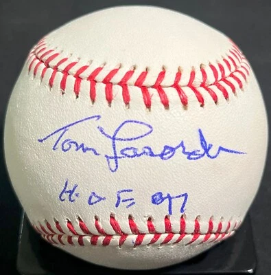 Tommy Lasorda Los Angeles Dodgers Signed OML Baseball JSA Authenticated HOF 97 - Image 1 of 4
