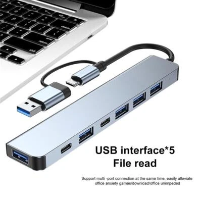 7 in 1 Multiport USB-C Hub Typ C zu USB 3.0 4K HDMI Adapter for Macbook Pro /Air - Bild 1 von 4