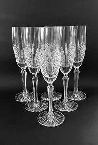 Edinburgh Crystal Millennium Collection Six Champagne Flutes 9 3/8” - Picture 1 of 10