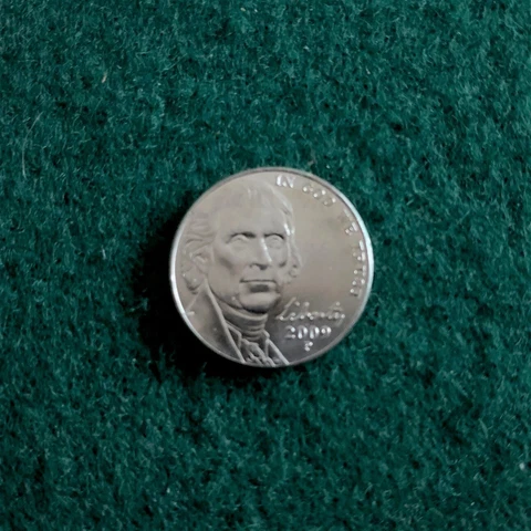 2009 P Jefferson Nickel Uncirculated from Bank Roll Cover