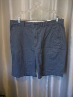 St John's Bay Men's Slate Blue Striped Shorts 100% Cotton Sz 36 Pre-Owned - Image 1 of 4