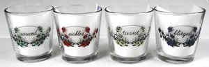 Seltene 4er Set Vintage Libbey Duratuff Floral 12oz Double Old-Fashioned Rocks Gläser: P - Bild 1 von 3