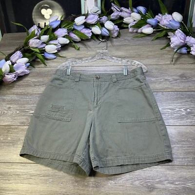 Pantalones Cortos Dockers Talla 12 Bolsillos Verdes Mamá 6” Entrepierna Dockers Mujeres Ajuste Favorito Foto 1 de 4