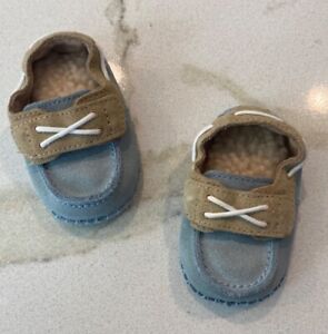 Ugg Australia Baby Boy Shoes Loafers Baby size 2 Sherpa Leather Slip On A19