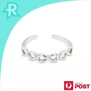 Anillo Triple Infinito Plata de Ley 925 Puntera - Imagen 1 de 7