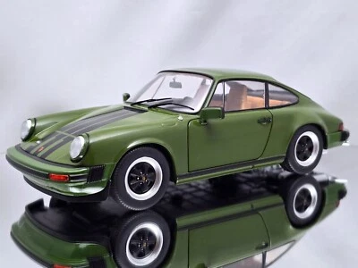Solido Porsche 911 Carrera 3.0 SC 1978 Olive Green Diecast Model Car 1:18 - Image 1 of 4