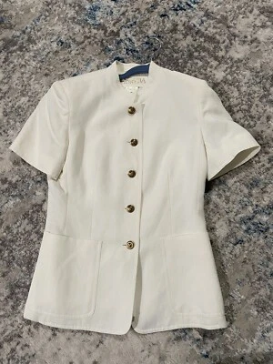 Mujer ESCADA MARGARETHA LEY Chaqueta Blanca Lino y Rayón  Foto 1 de 4