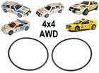 Replacement 4x4 AWD Drive Band Belts For Scalextric Audi Quattro & Ford RS200