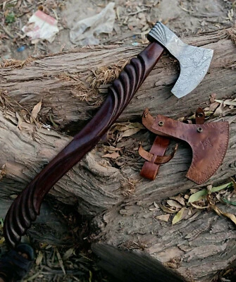 20 Zoll Custom Handmade Damascus Steel Viking Axe Jagdaxt Gravur Holzgriff - Bild 1 von 3