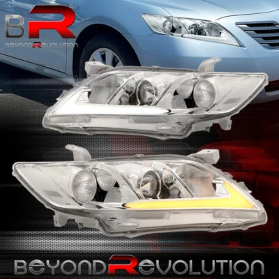 For 2007-2009 Camry XV40 LED DRL Sequential Turn Signal Headlight Assembly Clear Foto 1 de 4